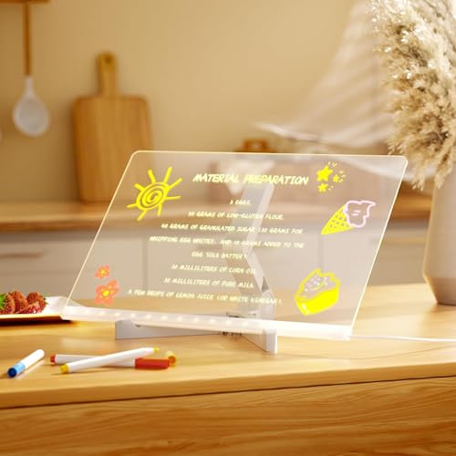 Acrylic Illuminated Dry Erase Board, Colorful Illuminated Notepad, Message Boards and Message Signs, Illuminated Dry Erase Board, Kids Doodle Board