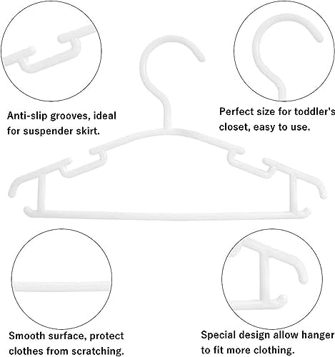 100 Pcs Baby Clothes Hangers, Small Plastic Kids Clothing Hanger, Closet Clothes Rack for Baby Children Toddler Clothes, White 4 41YrCcTNcIL. AC