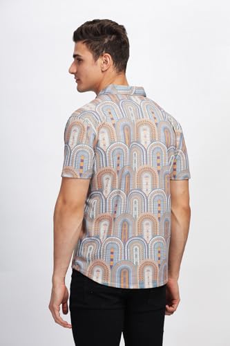 Image of BULLMER Trendy Regular Fit Printed Causal Shirt for Men