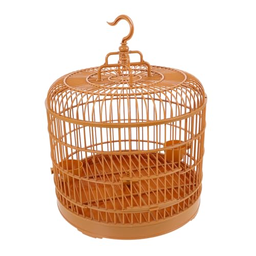 PEPLAYTAL Jaula para Pájaros Colgante Redonda de Diseño Vintage y Ligera para Periquitos y Cacatúas con para Protección Decoración Funcional para Aves Pequeñas