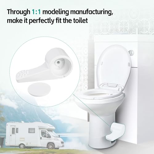 Image of Upgraded Heavy-Duty Foot Pedal for Dome-tic 300 /310 /320 /321 RV Toilets - Rigid Plastic Replacement with High Impact Resistance - Direct Fit, No Tools Required