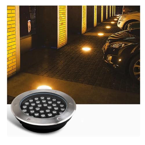 JKJZSALJ Focos De Exterior para Exteriores, Luces De Jardín Redondas De Bajo Voltaje para Césped, Terraza Y Jardín, Resistentes Al Agua Ip67, Luz De Camino Fácil De Instalar, 24 V CC, Neutro-36 W