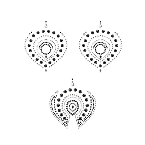 Image of Bijoux Indiscrets Flamboyant Skin Jewelry - Self-Adhesive Rhinestone Body Decorations for Women - Crystal Designs Inspired by Peacock Feathers - Reusable Body Art for Lingerie or Topless Looks