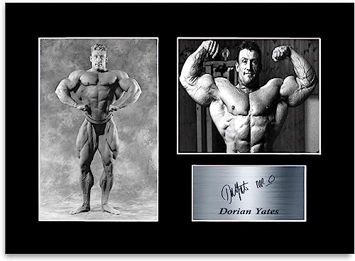 Generic Dorian Yates Gym Bodybuilding Motivational Poster Signed Photo Display Mount A4
