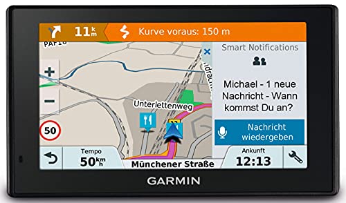 Garmin DriveSmart 51 LMT-S - GPS Auto - 5 pouces - Cartes Europe 46 pays - Cartes, Trafic, Zones de danger à vie - Wi-Fi intégré - Appels mains libres (Reconditionné)