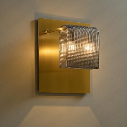 Image of Glowave Golden Body Smoky Acrylic Light Wall Lamp Lighting Sconce for Living Room Bedroom Bedside - Warm White (B9867 /1 S)