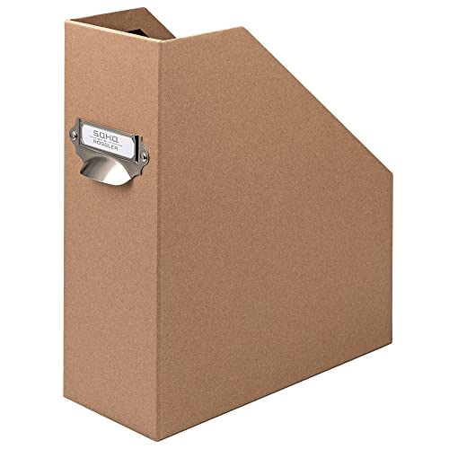 SOHO-1318452621-A4-Kraft-Magazine-Box-with-Handle S.O.H.O. 1318452621 A4 Kraft Magazine Box with Handle - Image 1