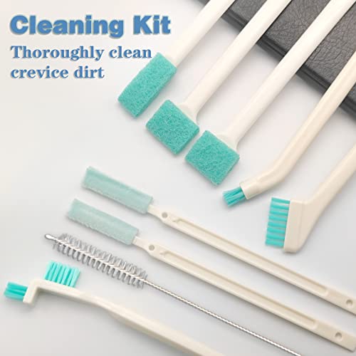 Image of ELEMGULY Small Household Cleaning Brushes, Deep Detail Crevice Brush Set for Hole, Gap, Corner, Space, Micro Crevice Scrub Cleaner Tool for Bottle, Keyboard, Window, Door Track, Pack of 18