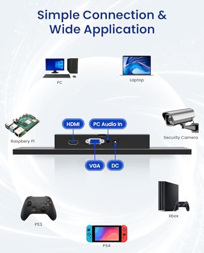 Image of Eyoyo 12-inch 2K Portable Monitor, QHD 2400x1600 IPS Small HDMI VGA Display, Metal Build External Screen Second Monitor for Laptop PC Raspbery Pi PS5 Switch CCTV