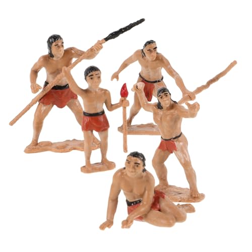 VICASKY 5 Piezas Modelo Homínido Estatuilla De Primitivos Mini Modelos De Simulación Modelo De Juguete Humano Primitivo. Modelos De Primitivos Mini Figuras Resina