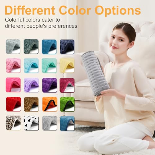 Image of Heating Pad,Electric Heating Pads,Heating Pad for Back,Silvergray,24x12In | Heating Pads for Shoulder,Neck,Abdomen,Knee,Arms,Legs,Heat Pad for Birthday Father Mother Gift Women Men,6 Heat Settings