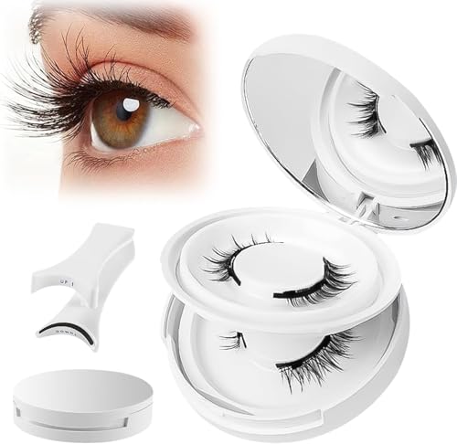 Lafo Magnetic Eyelashes - Natural Look, 2 Pairs Reusable Lashes Kit with Applicator, No Glue Needed, Easy to Wear and Remove