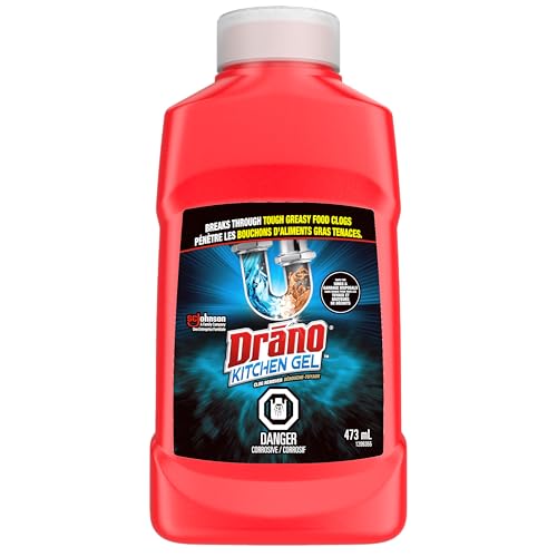 Drano Kitchen Gel Déboucheur canalisations, graisse et résidus alimentaires, 473mL