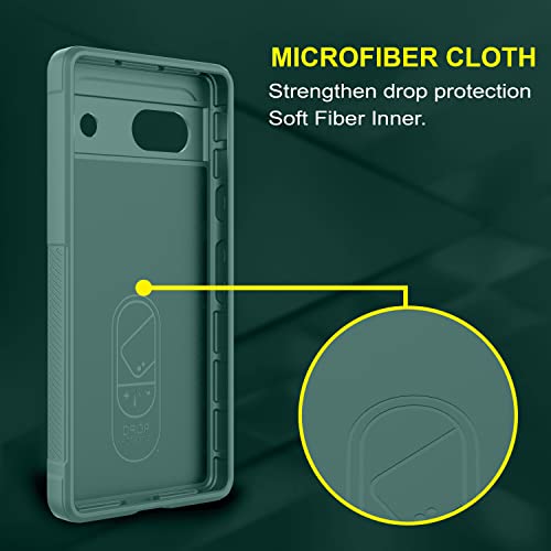Image of amazon basics Back Case Cover for Google Pixel 7A | Compatible for Google Pixel 7A Back Case Cover | Liquid Silicon Magic Case for Google Pixel 7A with Camera Protection | Dark Green