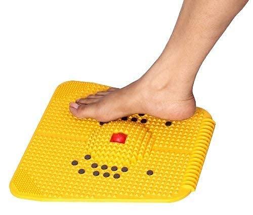 Acupro Health Care System_Acu Magnetic Foot Mat-Pyramidal + 5 Sujok Finger Rings + Yoko Shoe Sole + Powe Roll Handle + Mini Roller + Wooden Foot Roller-Combo 1