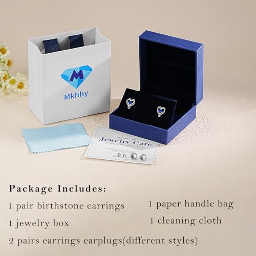 Infinity Heart Birthstone Earrings for Women Wife S925 Sterling Silver Anniversary Birthday Gift Ideas for Wife Girlfriend Her Presents for Mom Daughters3