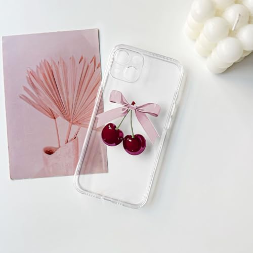 Lovmooful for iPhone 14 Case Cute Clear Cherry Bowknot-Single Bow by Lovmooful - Used condition - Image 6