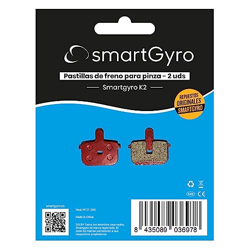smartGyro Repuesto Original - Pastillas de freno para smartgyro K2 - pack de 2 unidades