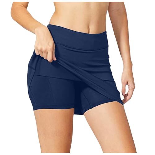 Pantalon Corto Deporte Mujer de Cintura Mallas Cortas Elásticas Leggins Verano Mallas Cortas de Yoga Gym Fitness Leggings elásticos y opacos con Control de Abdomen para Running Fitness Ciclista