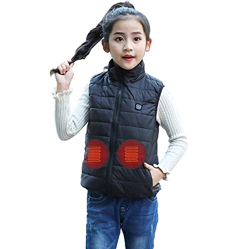 YOGANHJAT Electric Heated Vest Heating Waistcoat Child USB Lightweight 3 Heating Settings Thermal
