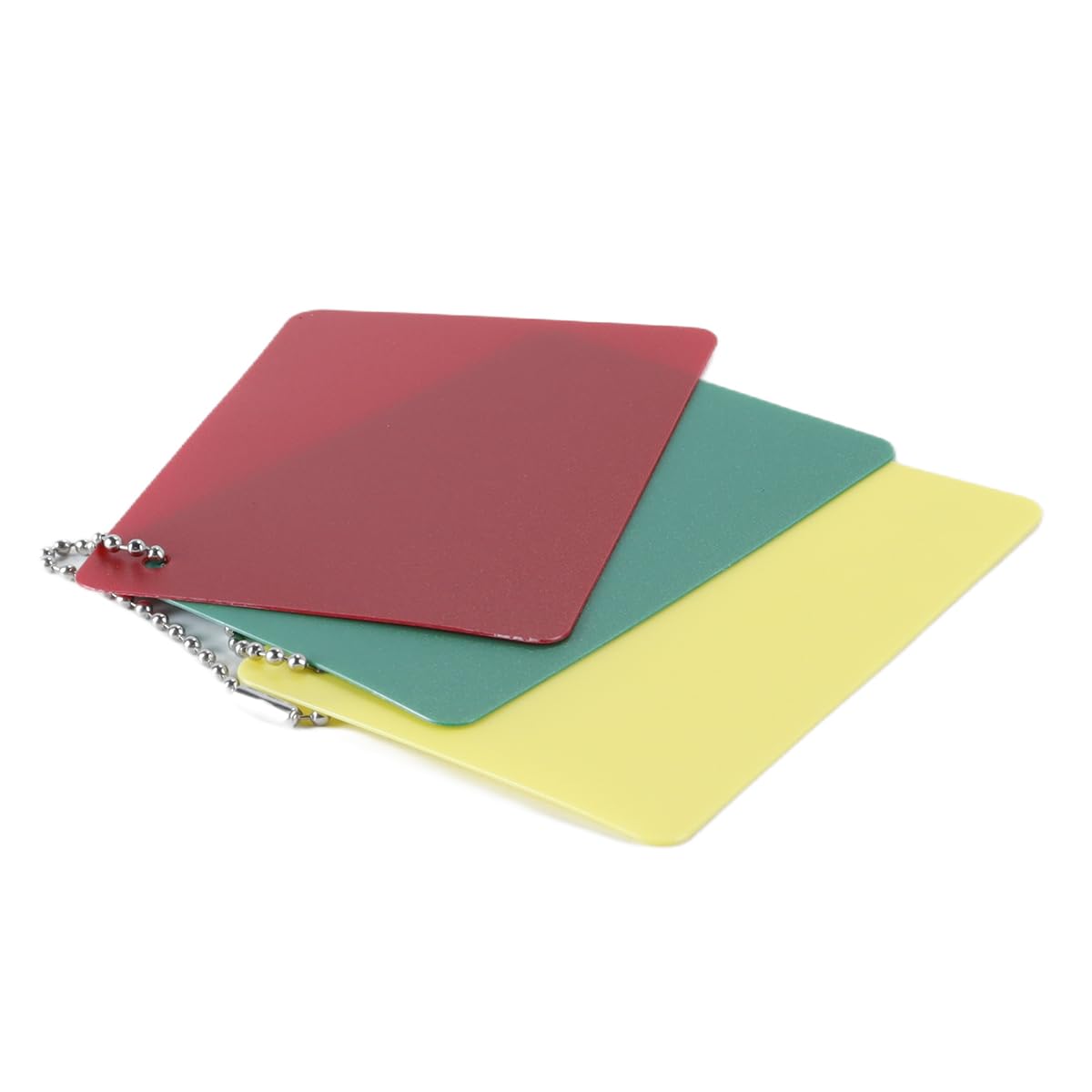 Ausi Juego de 2 tarjetas de árbitro de fútbol verde roja amarilla