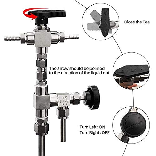 LZQBD ZENGQIANGJING Filleur de Bouteille de bière, Chargeur de Bouteille de comptoir en Acier Inoxydable de qualité Alimentaire CO2 Outil de kit pour la bière, Durable et l'assainissement Longévité - Image 5
