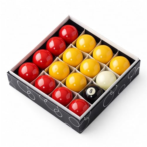 Oypla Full Size UK Regulation 16 Red and Yellow Pool Ball Set 2