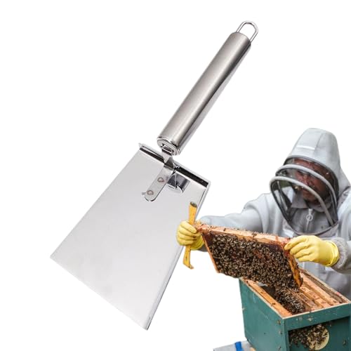 Pala para Colmena de Abejas, Pala para Cera de Abejas - Pala Colmena para Cera | Pala limpiadora de Colmena de Acero Inoxidable Resistente al Desgaste para apicultores, Elimina la Cera de Abejas