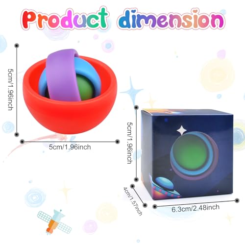 Image of Fidget Toy for Adults, Colorful Sensory Toys for Teens 8-12, Easter Basket Stuffers Gift Ideas for Boys Girls Teens Kids, ADHD Autism Quiet Stress Relief Finger Toy Hand Fidget Spinner