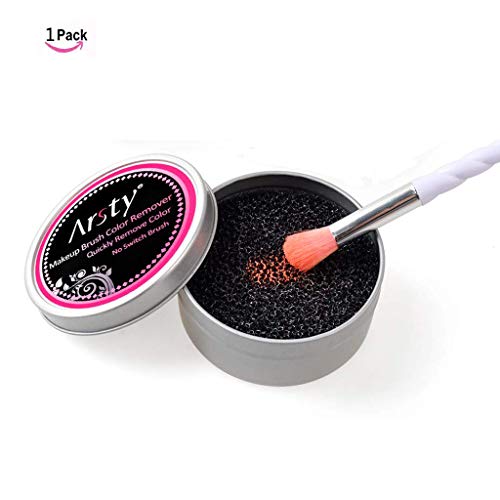 Arsty Makeup Brushes Color Removal Sponge  Remove Eye Shadow or Blush Color from Makeup Brushes and Switch to Next Color (1pack)