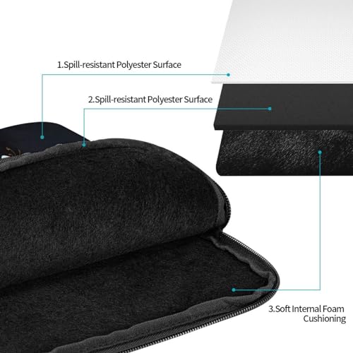 Gold White Butterflies Laptop Sleeve Case 17 Inch Suitable For Notebook Computer Tablet Traveling Carrying Simple Case3