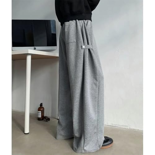 Men Casual Sports Long Loose Sweatpants Wide Leg Straight Casual Pants Sports Long Loose Wide Leg Straight Trousers4