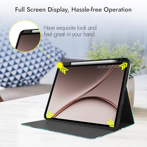 Image of Robustrion Cover Case for OnePlus 4 13.2 inch / OnePlus Pad 3 13.2 inch Cover [Pencil Holder], Folio Cover Case for One Plus Pad 4 /3 Cover [Auto Sleep Wake Support] - Marble Green
