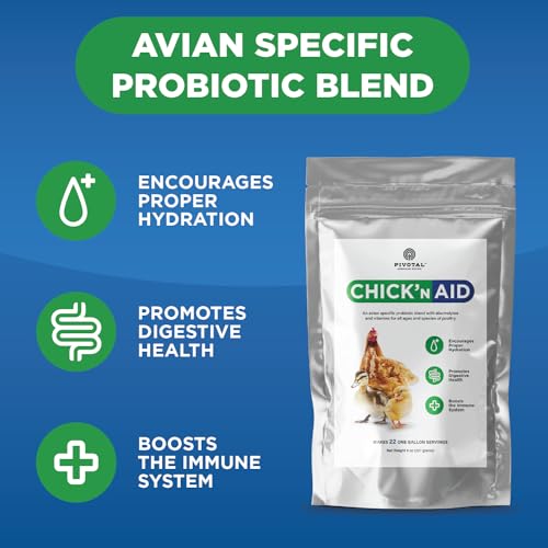 Pivotal Chick’n Aid Chicken Supplement for All Ages (8 oz, Pack of 1) - Chicken Vitamins, Electrolytes, and Probiotics - Multipurpose Poultry Vitamins for Chickens, Ducks, and Turkeys - Image 4