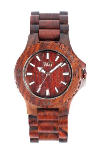 �E�B�[�E�b�h Men's Date Brown Wooden Watch [���s�A���i]