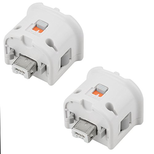 REDGO 2X Motion Plus Adapter Sensor for Nintendo Wii Wii U Remote Controller White