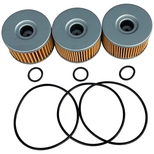 NKURTPC Filtros de Aceite para Moto Filtro de Aceite para Motocicleta Compatible con Suzuki DR650 90-24 DS650 92-93 LS650 Savage 86-09 S40 Boulevard 05-19(3pcs)