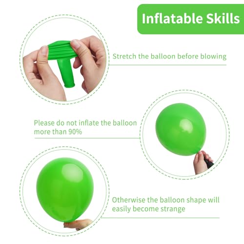 Image of RUBFAC 129pcs Green Balloons Different Sizes 18 12 10 5 Inch Green Latex Christmas Balloon Garland Arch for Masquerade Party Decorations Birthday Baby Shower Wedding Party Supplies