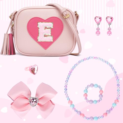 Image of KKXIU Birthday Gifts for Girls Initial Toddler Purse Cute Kids Crossbody Bag