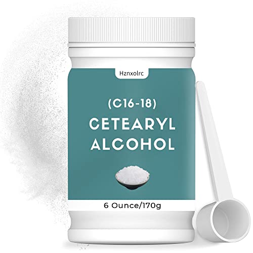Hznxolrc 6 Ounce Cetearyl Alcohol for Making Lotions, Premium Cetearyl Alcohol Granules, Smooth and Emollient, Fresh and Pleasant, Suitable for Making Conditioners, Scrubs, Creams and More