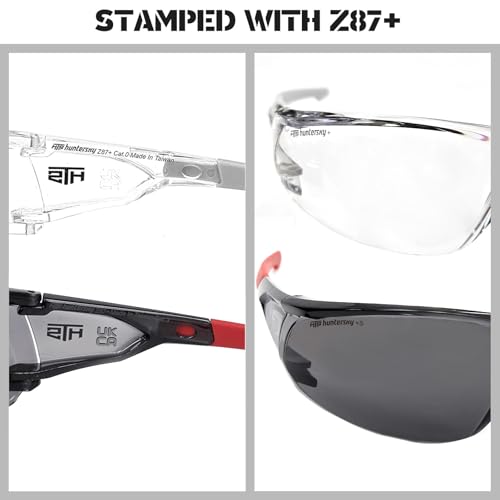 Image of HTS HUNTERSKY ANSI Z87.1 Anti-Fog Clear Safety Glasses Pickleball Youth Baseball Lab Chemistry Goggles Scratch Resistant