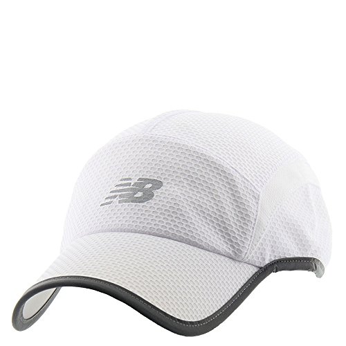 New Balance 5 Panel Performance Hat, White, One Size