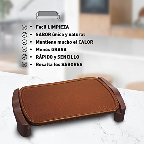 Plancha Grill Jata GR559 - Terracota, 1600W, 1L