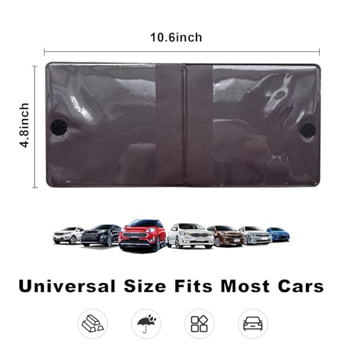 2PCS Car Registration Insurance Holder, Vehicle Glove Box Car Organizer with Magic Tape Closure, Driver License Keeper for Cars, Car Accessories (Big Car, Brown2
