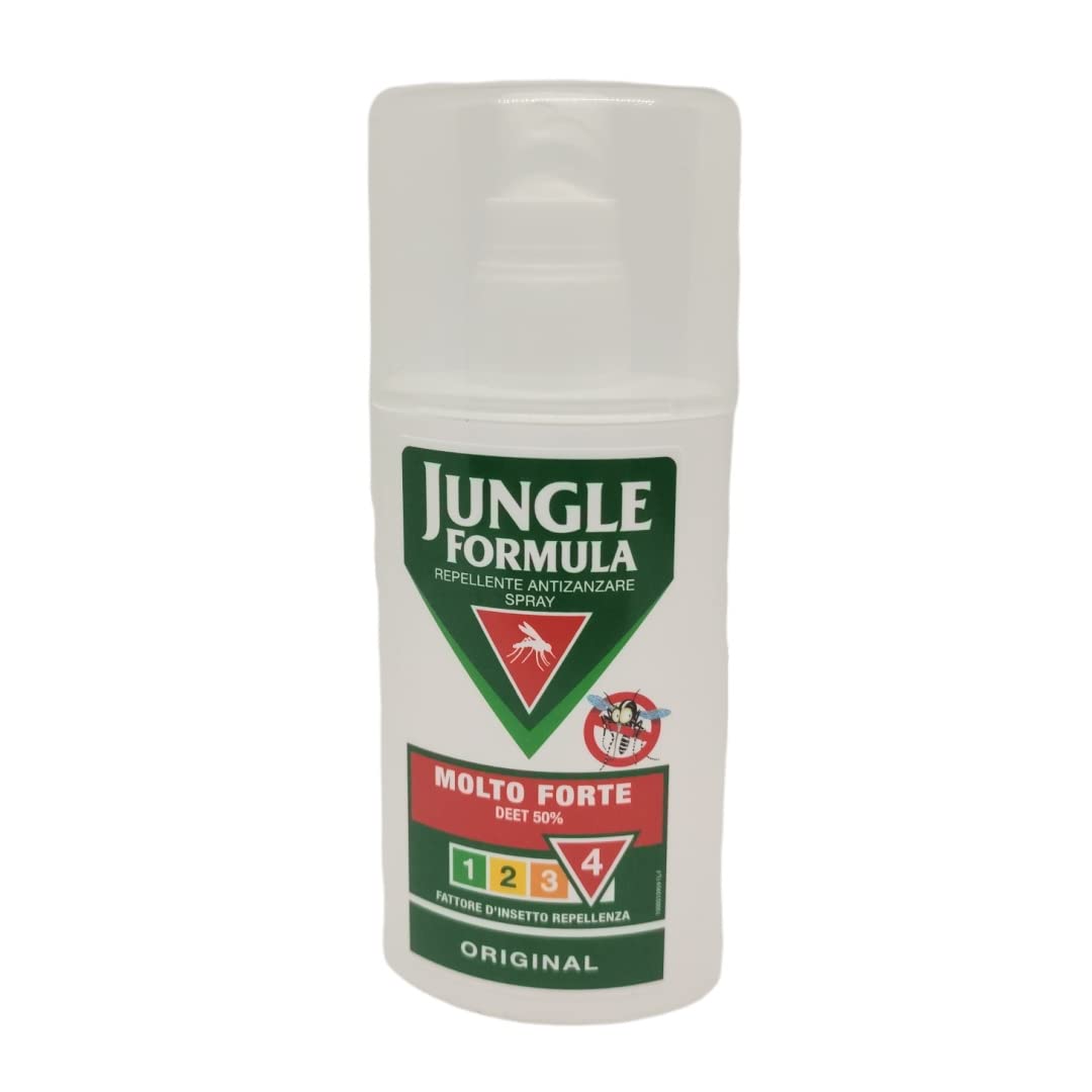 6 x JUNGLE FÓRMULA Repelente Pulsera antimosquito Spray Muy brillante Fuerte 75Ml
