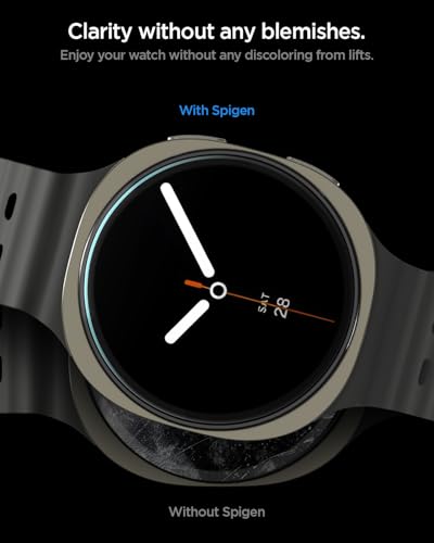 Image of Spigen EZ Fit Tempered Glass for Galaxy Watch 9 /8 (44mm) [2P] | Screen Protector Guard