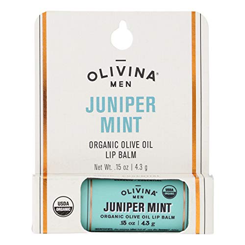 Barrel and Oak - Organic Lip Balm, Lip Moisturizer, Lip Repair, Organic Olive Oil & Organic Cocoa Butter, Natural Lip Repair, Nourishes, Hydrates, & Soothes Dry Lips, Vegetarian (Juniper Mint, .15 oz)