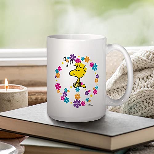 Cafepress Woodstock Peace Large Mug Ceramic Coffee Mug, Tea Cup 15 Oz #TOP5