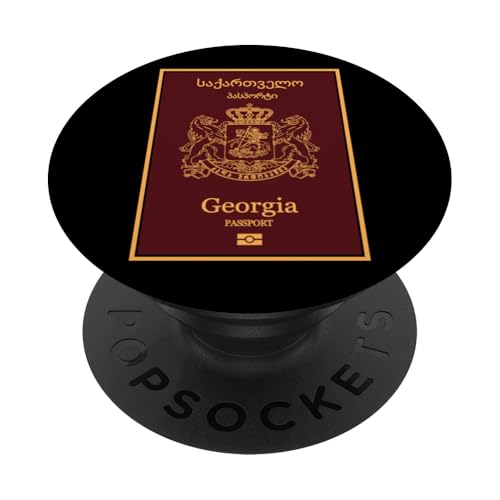 Georgia, georgiano, pasaporte de Georgia, bandera de Georgia. PopSockets PopGrip Adhesivo