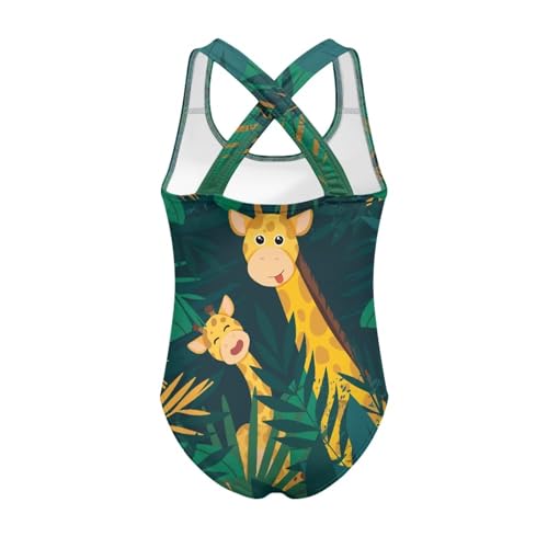 Image of Girls One Piece Swimsuit Teens Cross Back Summer Beach Wear for 5-14Y